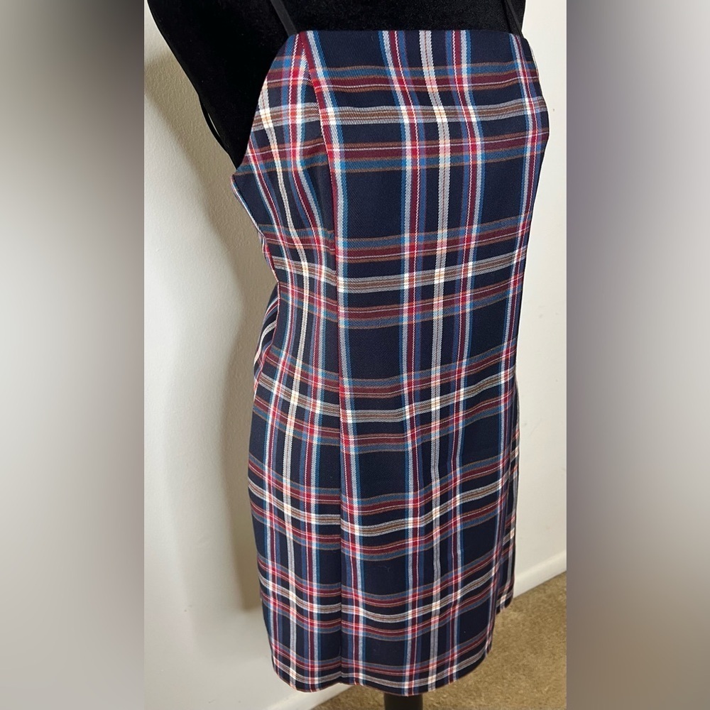 Urban Outfitters Y2K Red White and Blue summer preppy plaid dress petite small - Picture 3 of 8